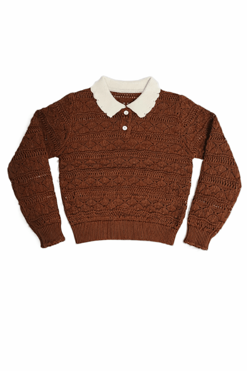 トップス SHISHIKUI Knit Cami O / MARRON BROWN トップス THE SHISHIKUI CAMI KNIT / BROWN トップス THE SHISHIKUI