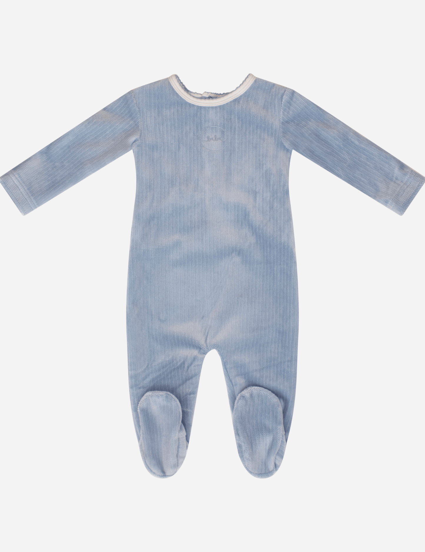 
                  
                    Textured Velour Romper - Blue
                  
                