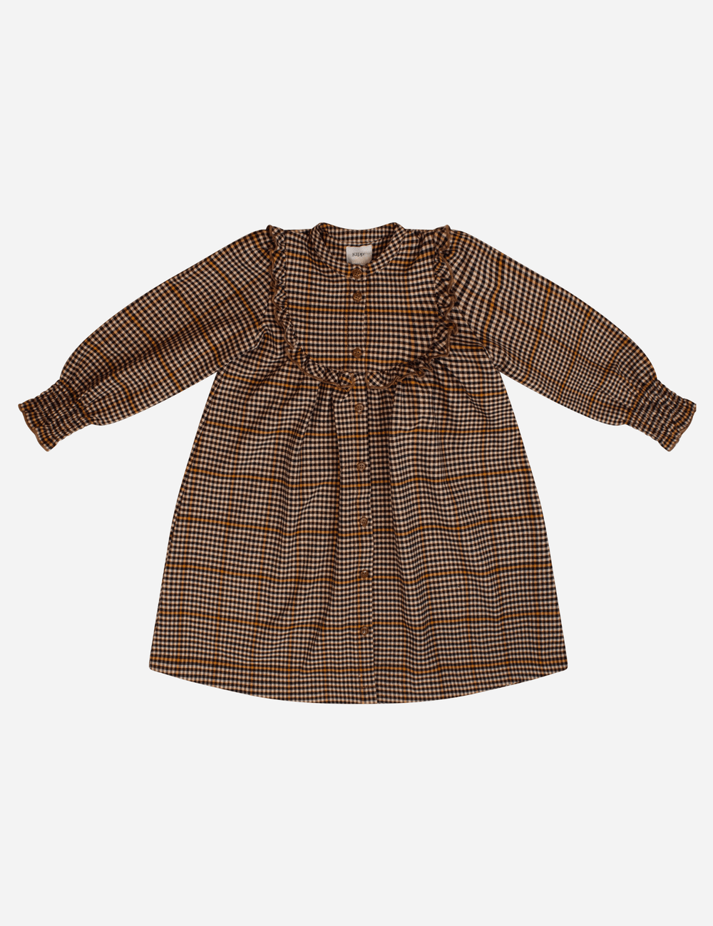 Plaid Pleated Dress - Black