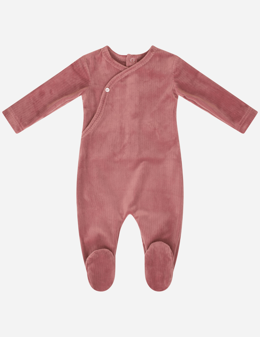 Rib Wrap Romper - Mauve