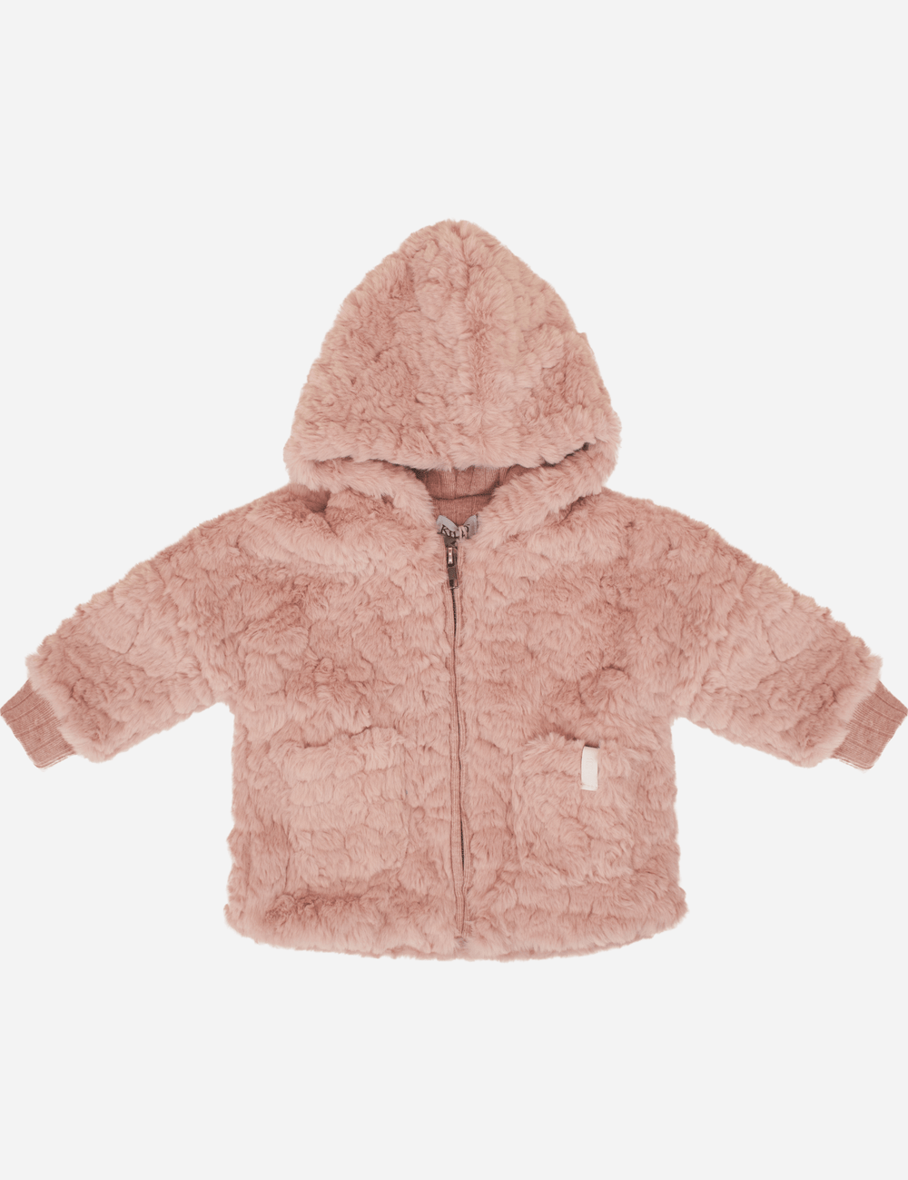 Textured Fur Jacket - Pink