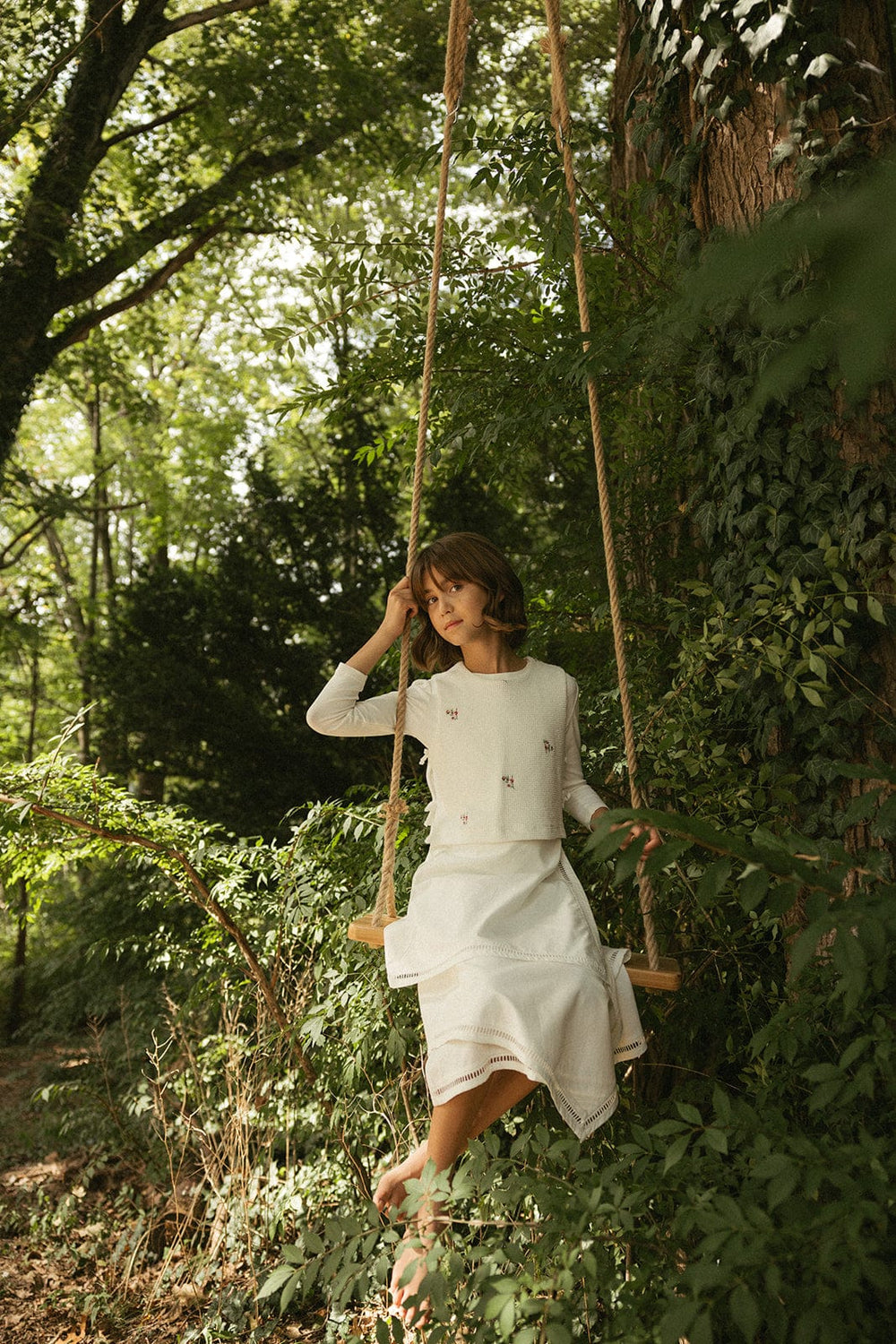 Audry Crochet Vest - White