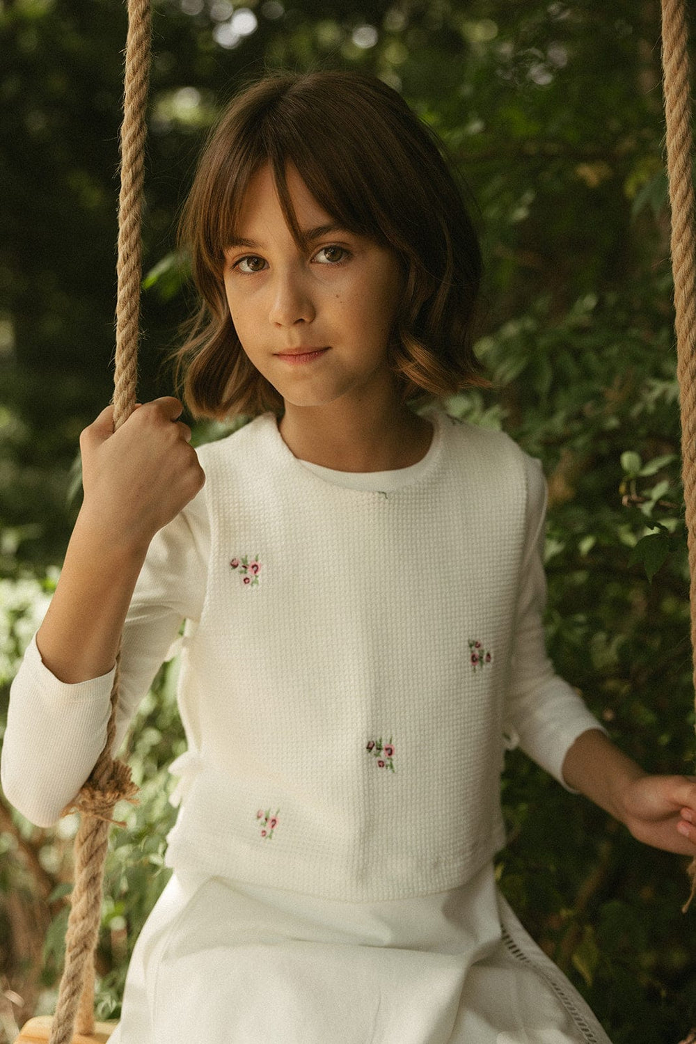 Audry Crochet Vest - White