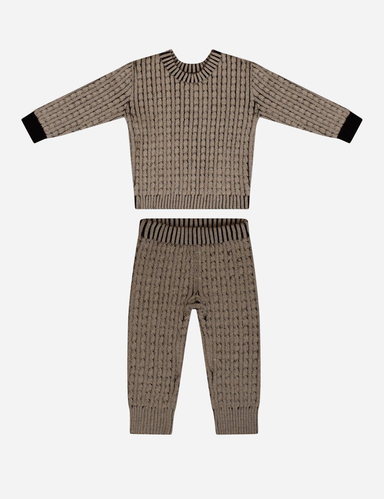 Cable Two Piece - Speckled Oatmeal