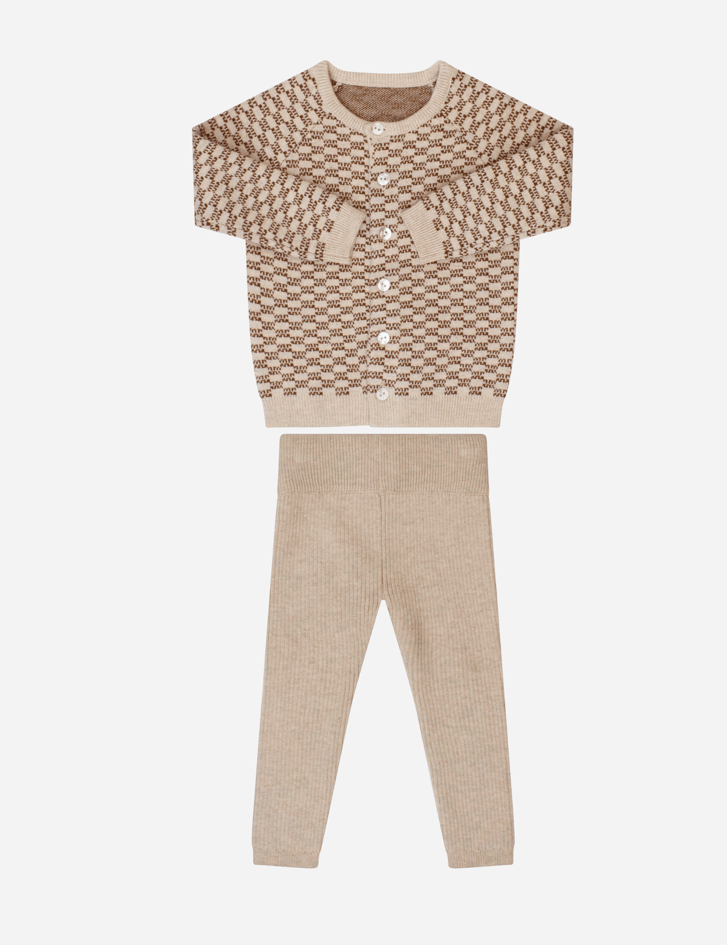 
                  
                    Checked Knit Set - Natural
                  
                