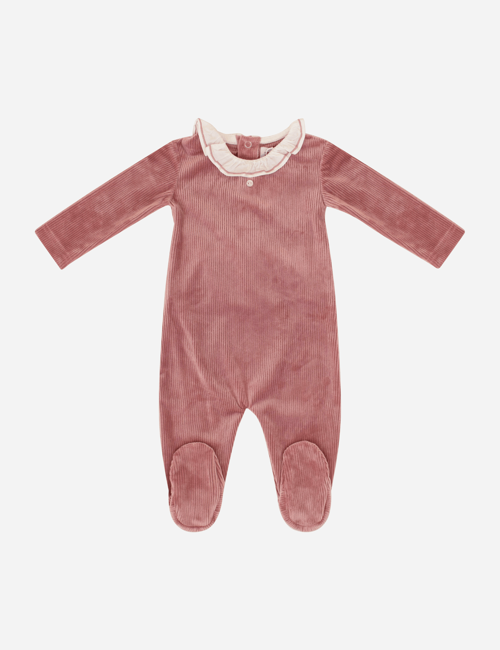 Ruffle Collar Romper - Mauve