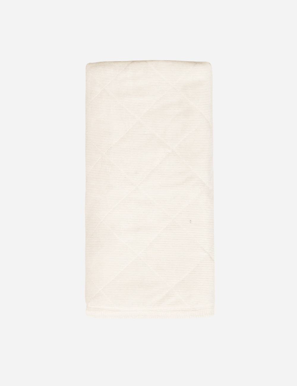 Velour Piped Blanket - White