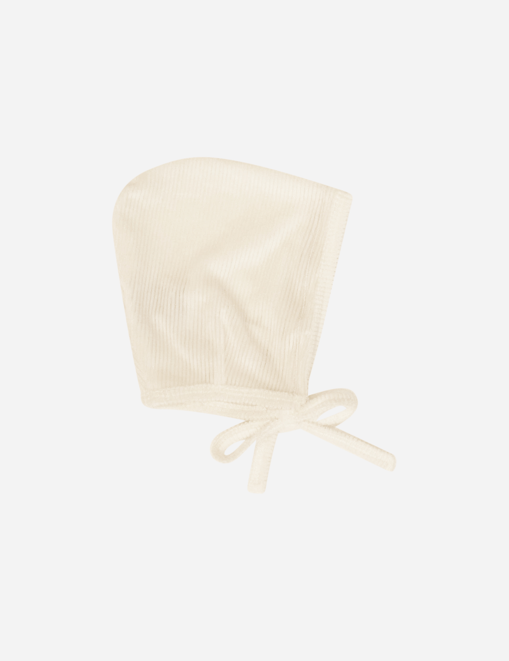 Velour Piped Bonnet - White