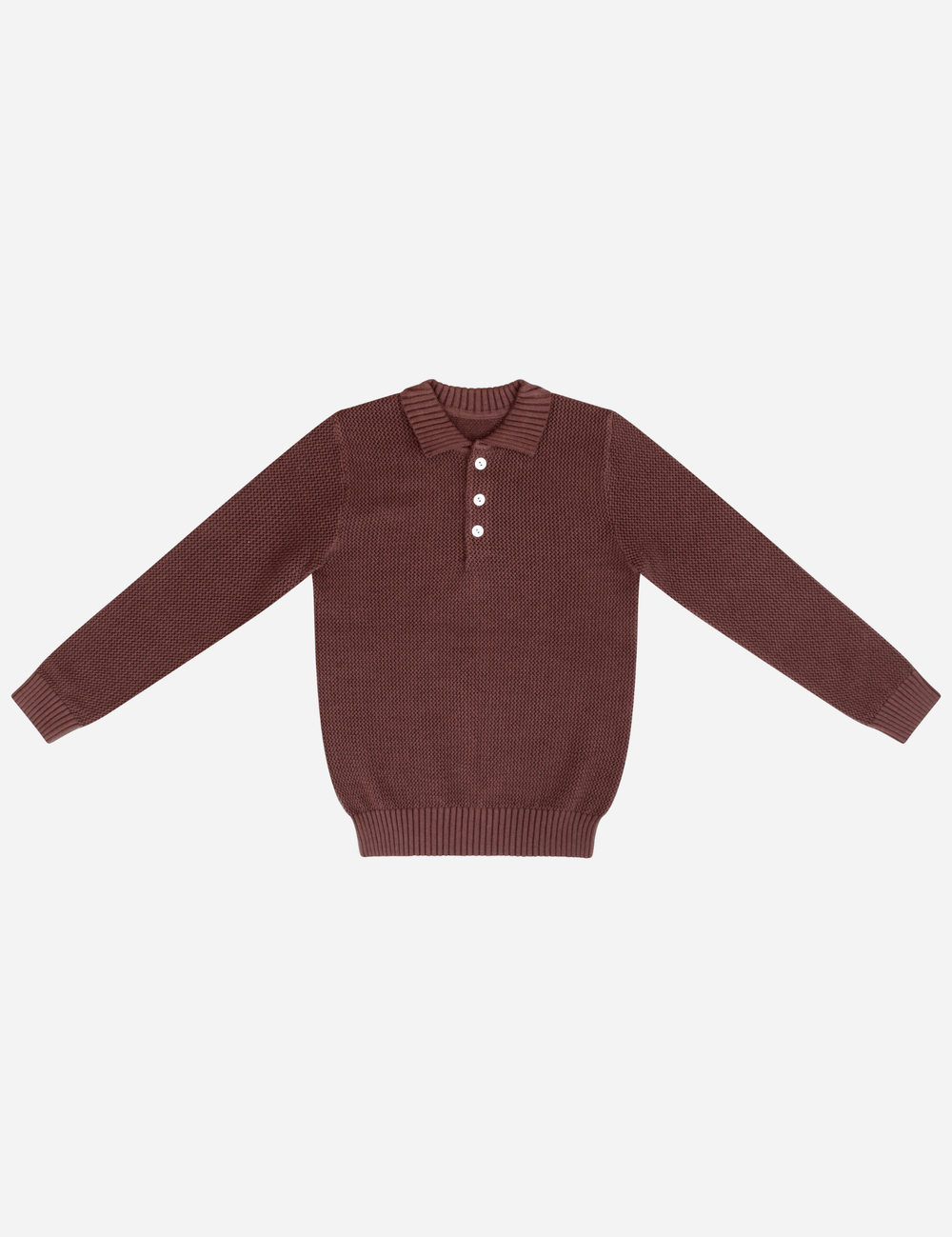 Polo Knit Sweater - Plum