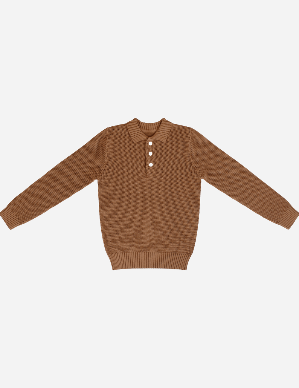 Polo Knit Sweater - Caramel