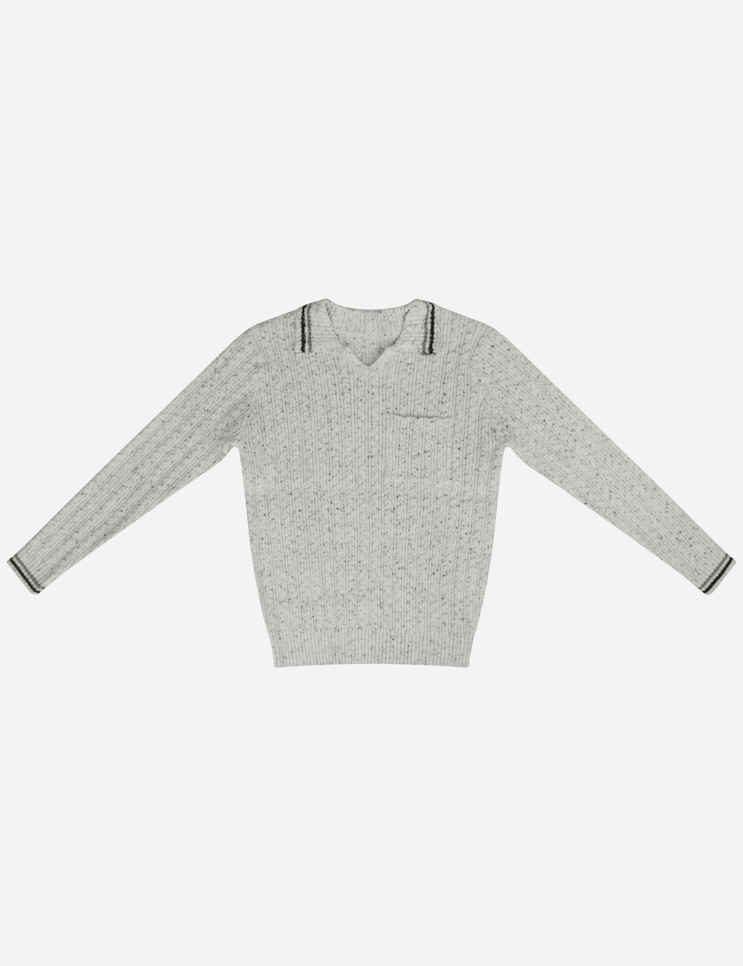 
                  
                    Stripe Collar Sweater - Speckled Oatmeal
                  
                