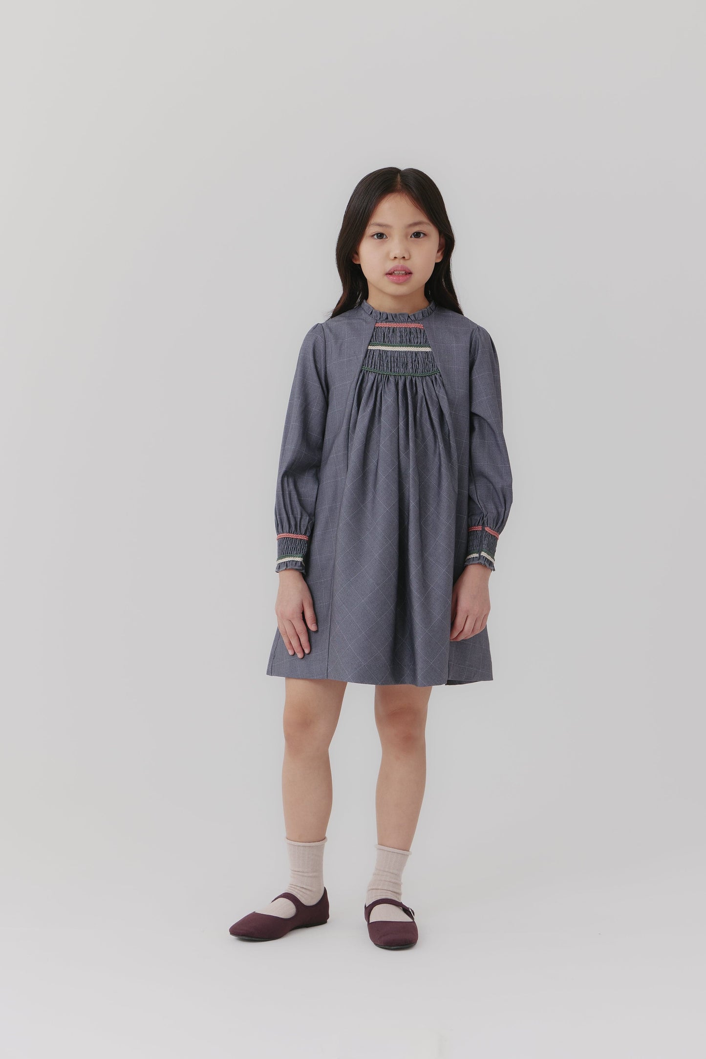 
                  
                    Smocked Stitch Dress - Grey
                  
                