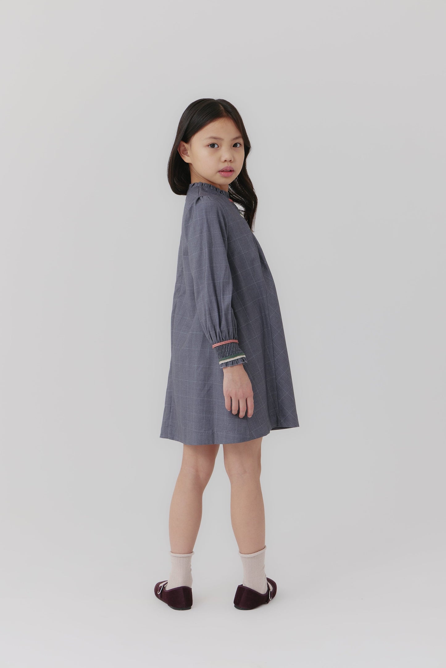 
                  
                    Smocked Stitch Dress - Grey
                  
                