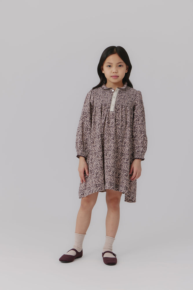 
                  
                    Smocked Crinkle Dress - Grape
                  
                