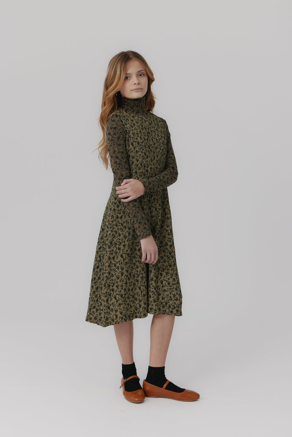 Floral Turtleneck - Green