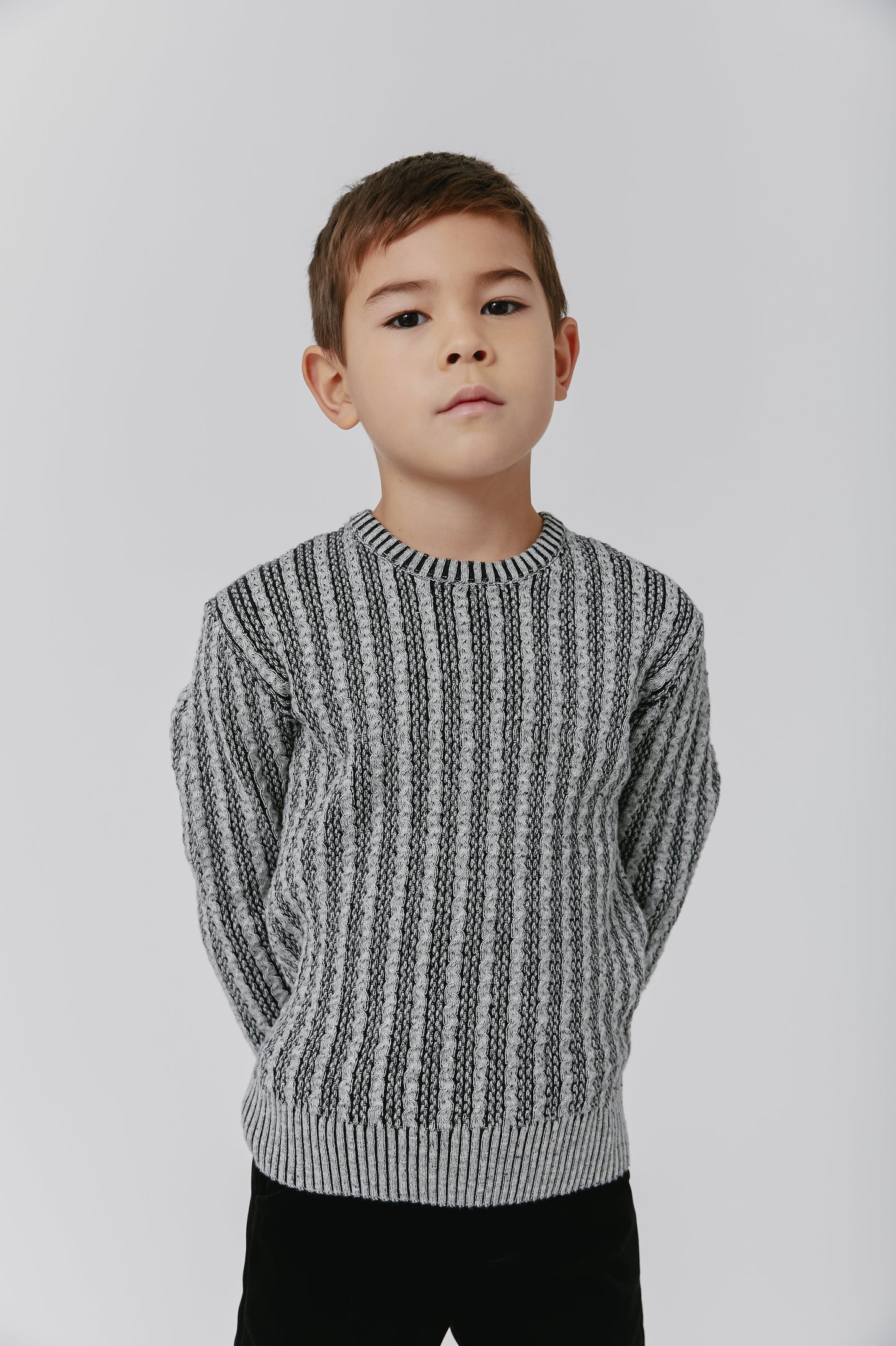 
                  
                    Two Tone Cable Sweater - Speckled Oatmeal
                  
                