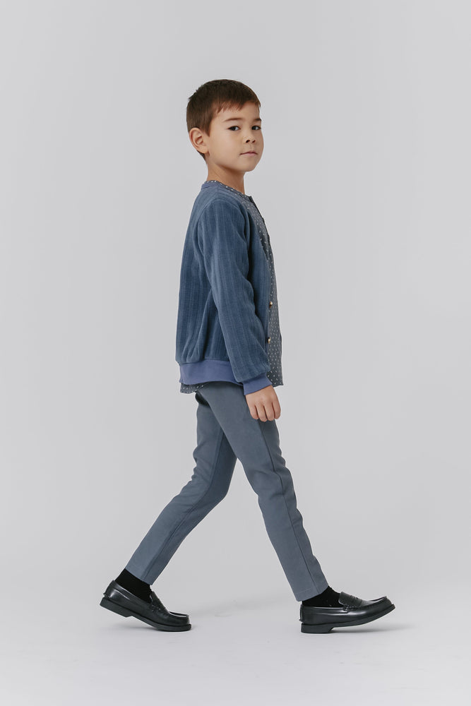 
                  
                    Chenille Rib Cardigan - Blue
                  
                