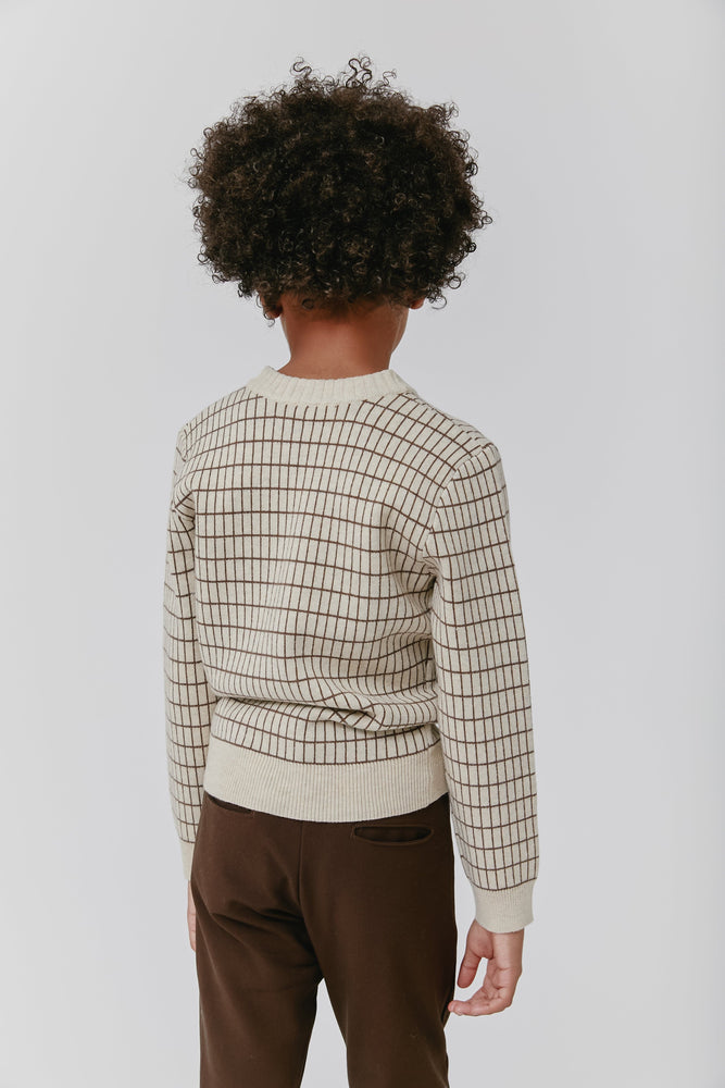 
                  
                    Grid Sweater - Natural
                  
                