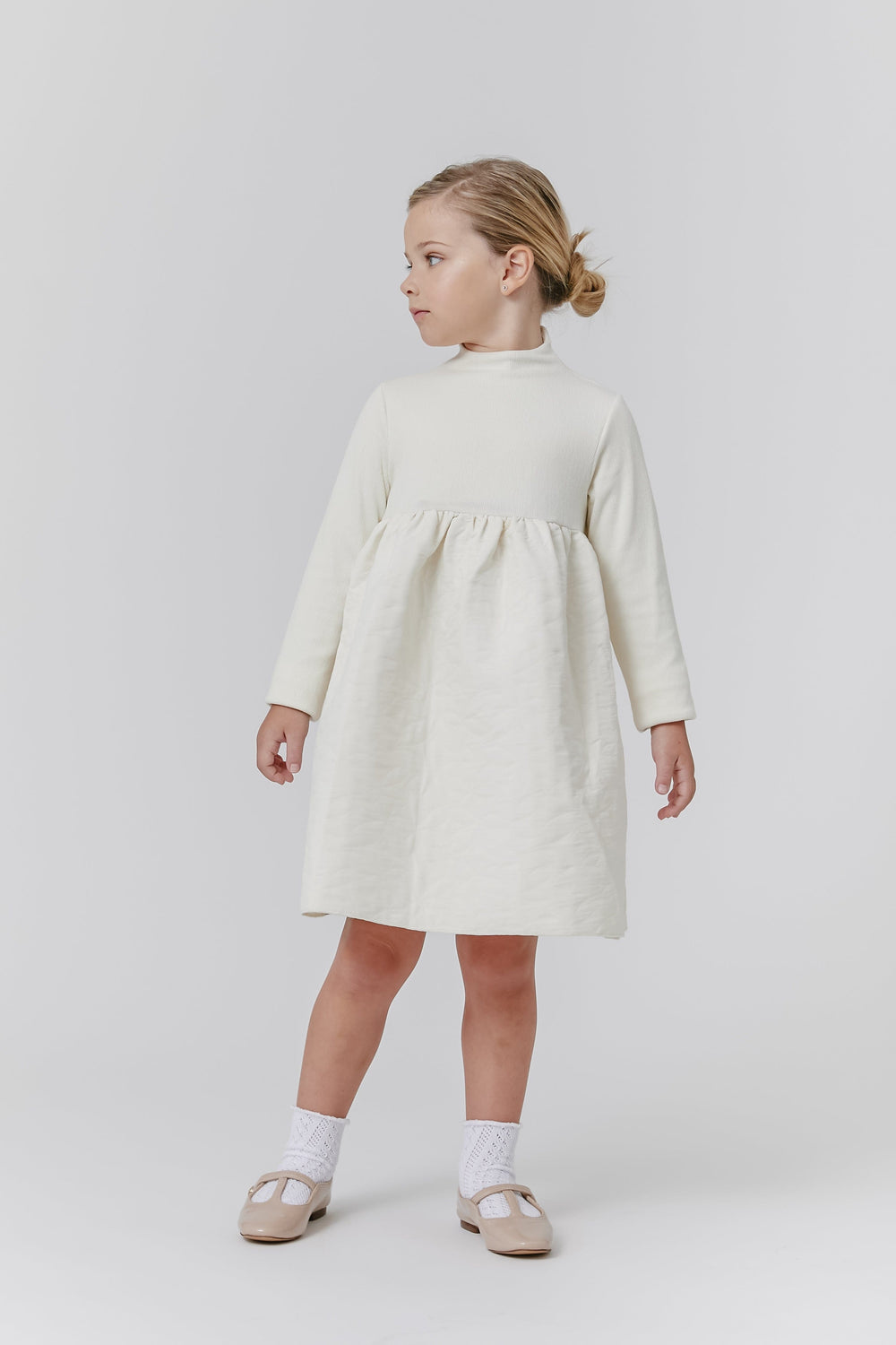 Quilted Dress Combo - Natural