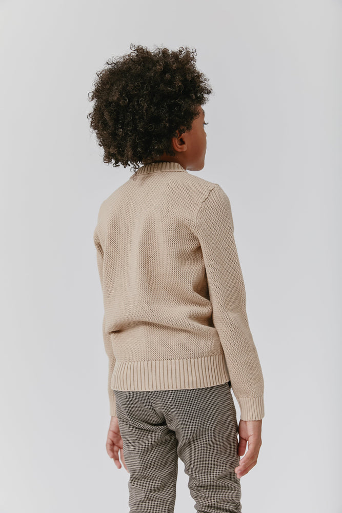 
                  
                    Polo Knit Sweater - Tan
                  
                