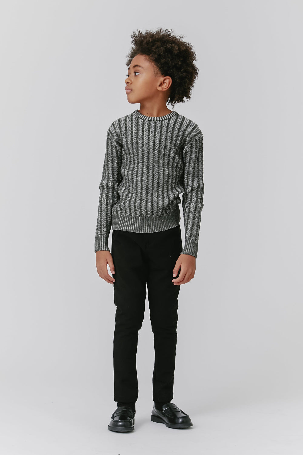 Two Tone Cable Sweater - Green