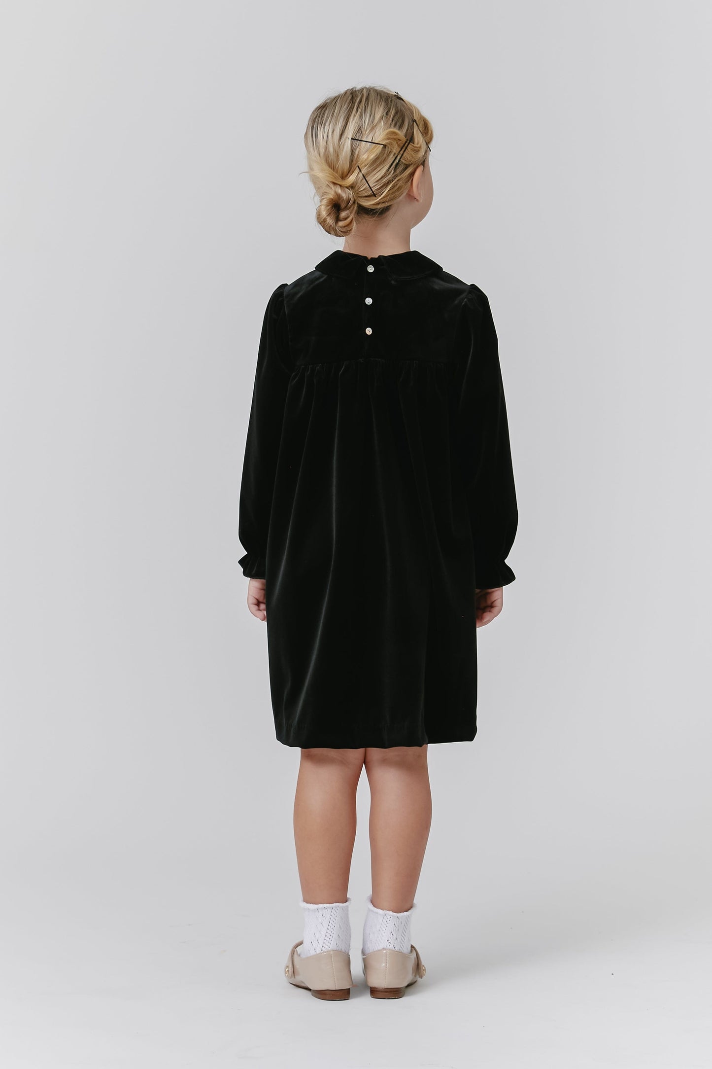 
                  
                    Velvet Embroidered Dress - Black
                  
                