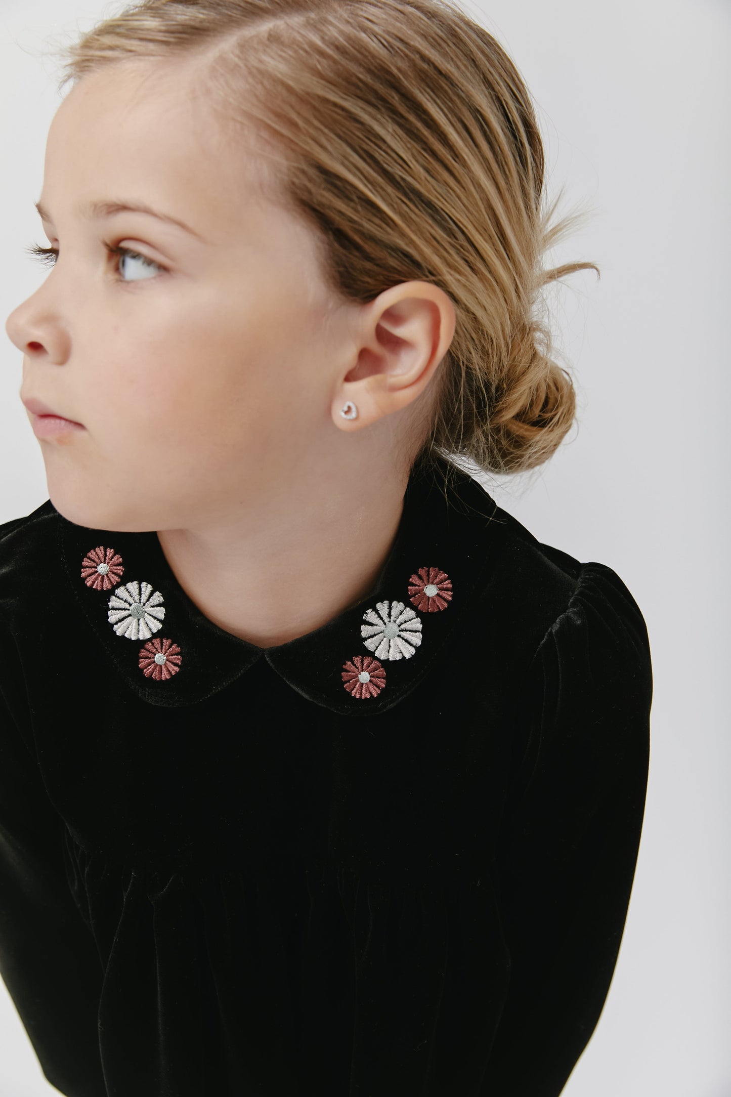 
                  
                    Velvet Embroidered Dress - Black
                  
                