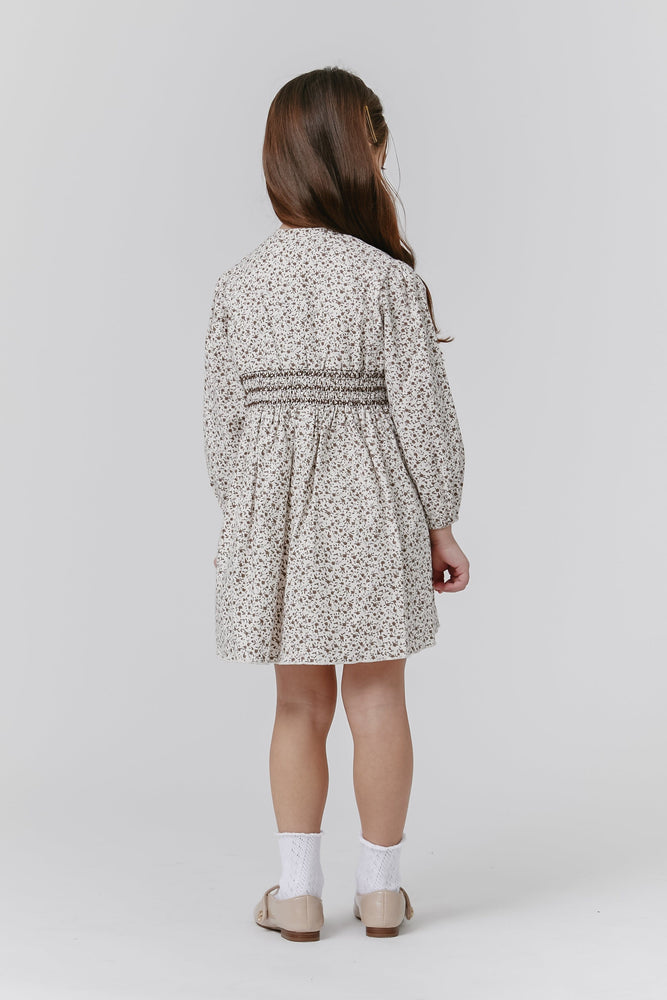 
                  
                    Smocked Bud Dress - Camel
                  
                
