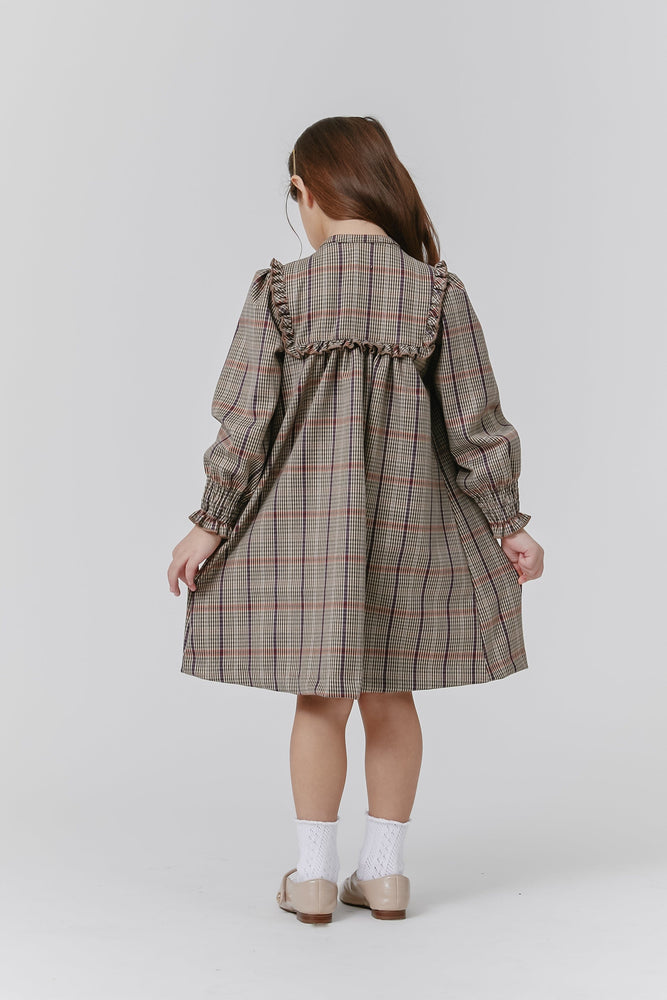 
                  
                    Plaid Pleated Dress - Brown
                  
                