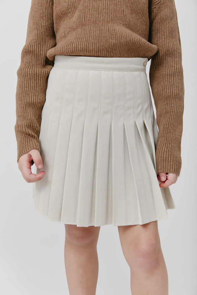
                  
                    Velvet Pleat Skirt - Stone
                  
                