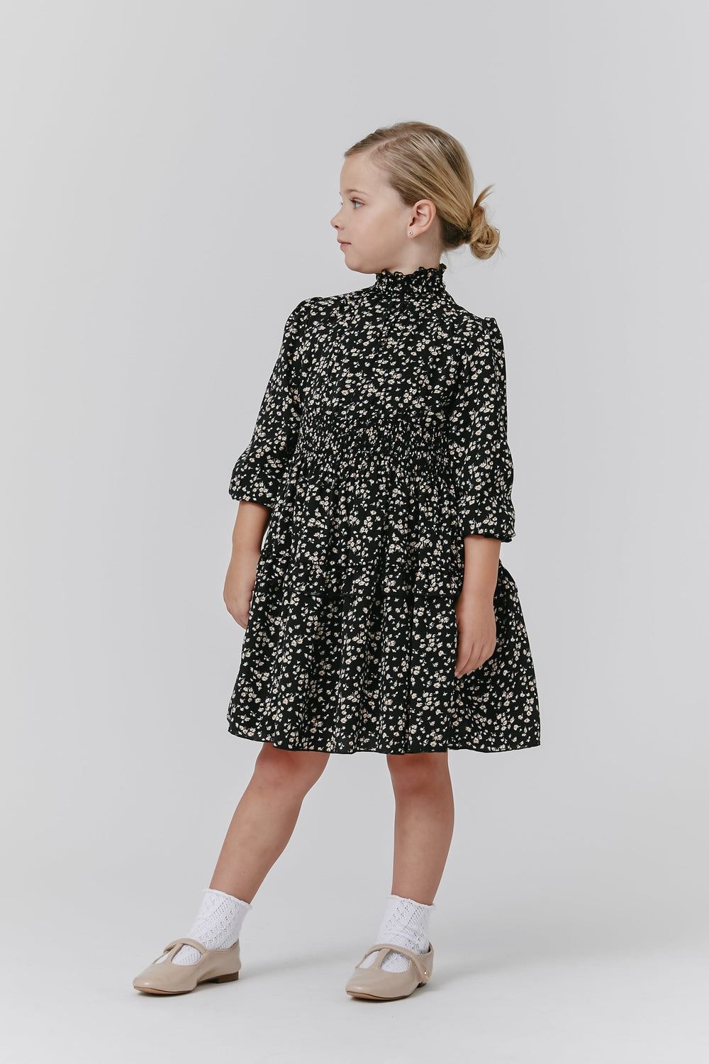 Smocked Floral Dress