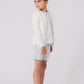 Long Sleeve Knit Sweater - White