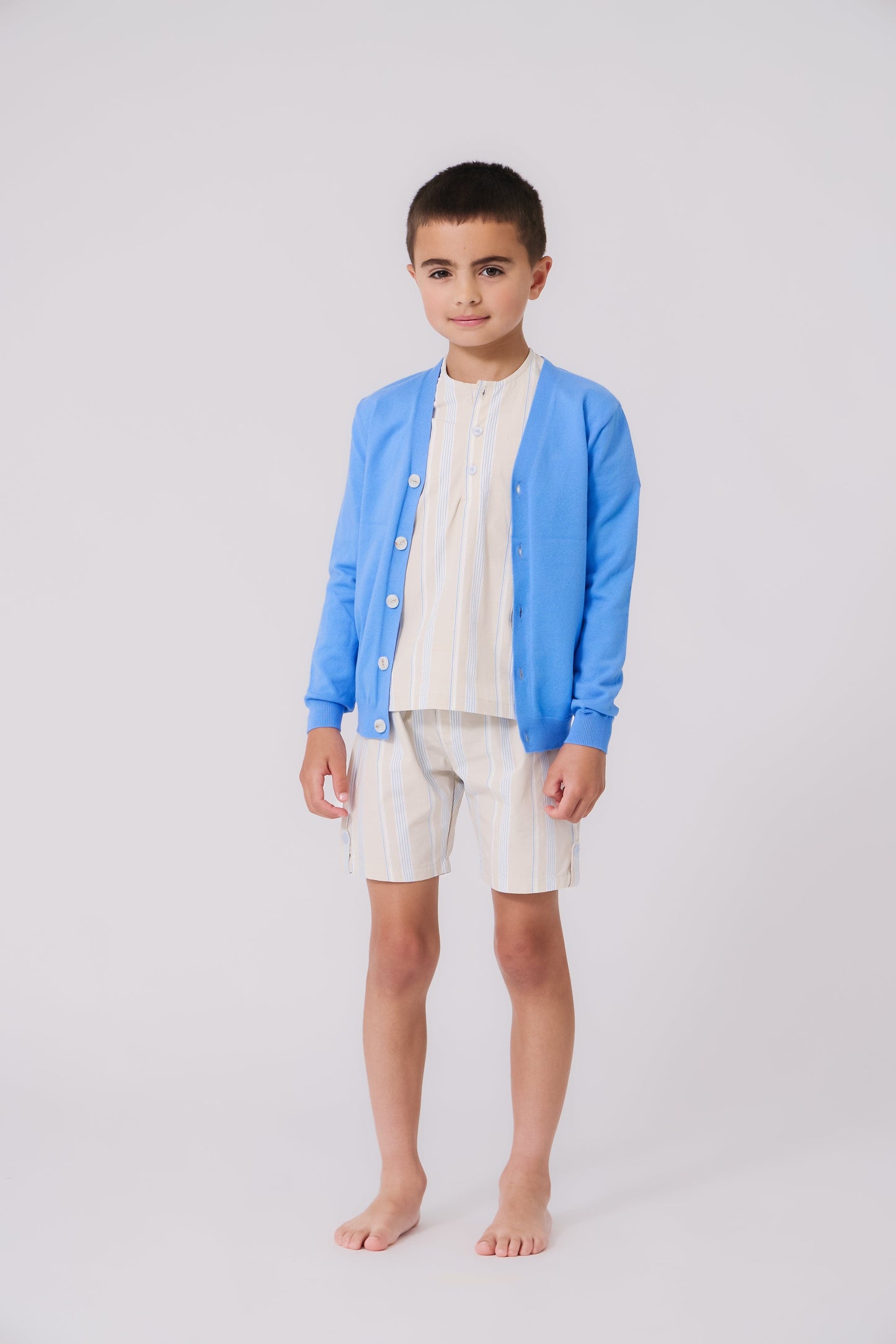 Long Sleeve Knit Sweater - Blue
