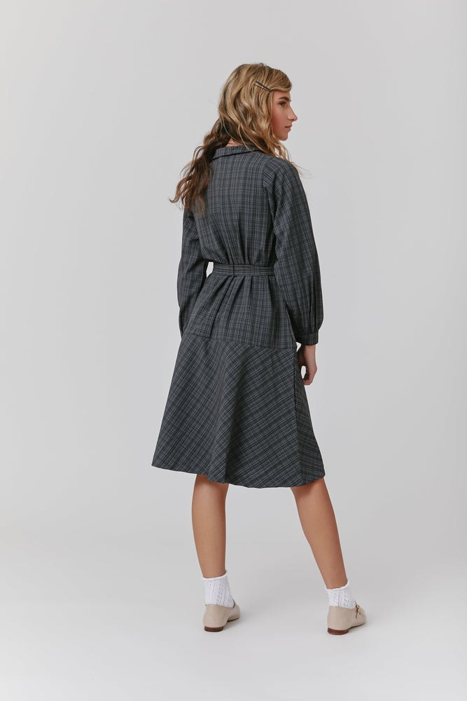 
                  
                    Micro Plaid Dress - Black
                  
                