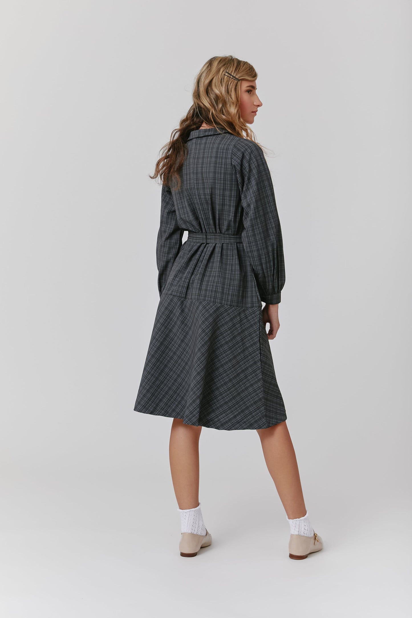 
                  
                    Micro Plaid Dress - Black
                  
                