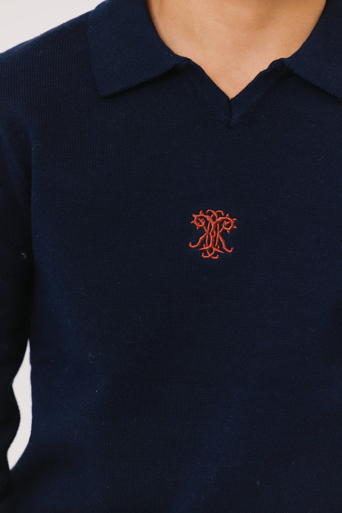 
                  
                    Leo Knit Sweater - Navy
                  
                