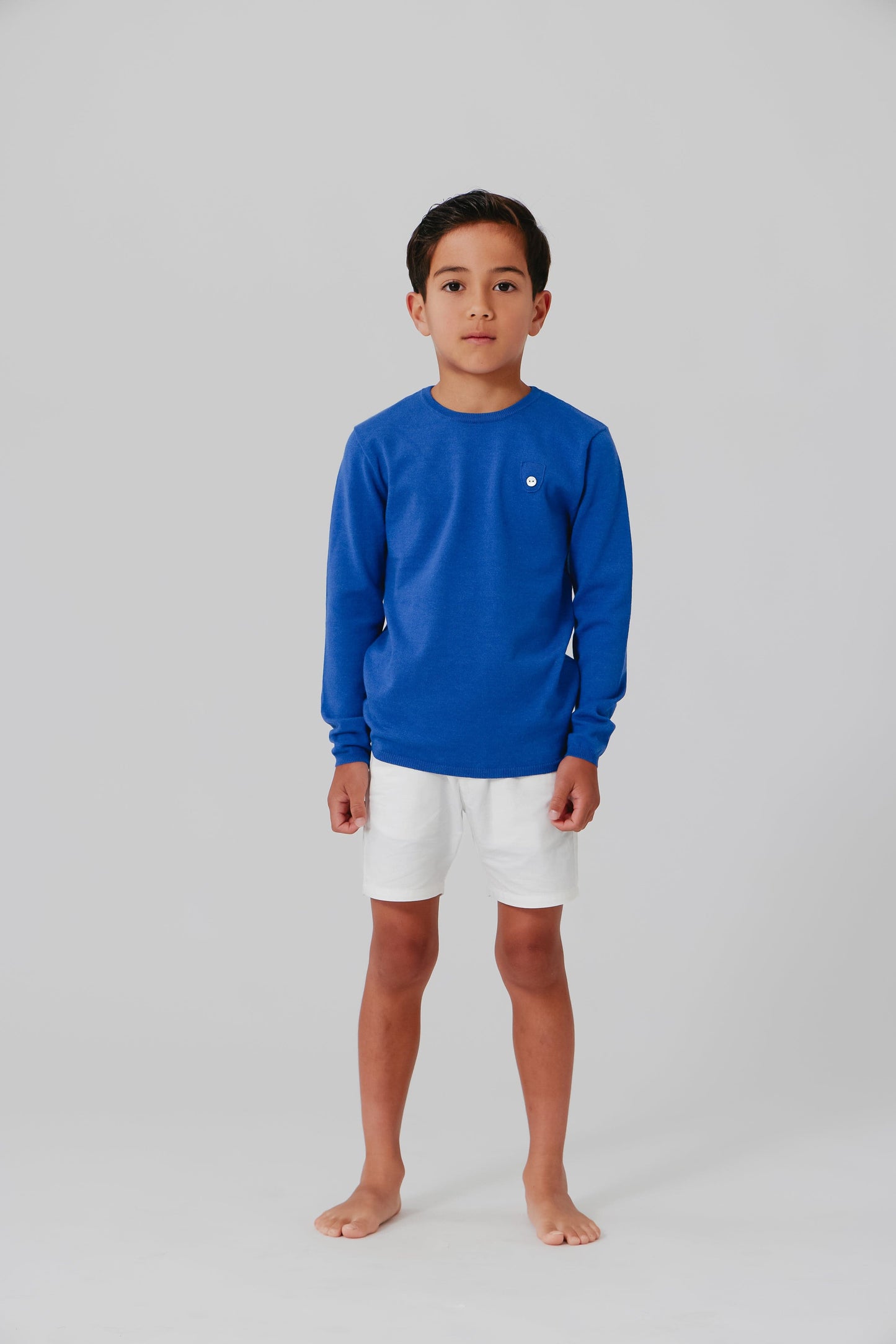 
                  
                    Classic Long Sleeve Knit Top - Blue
                  
                