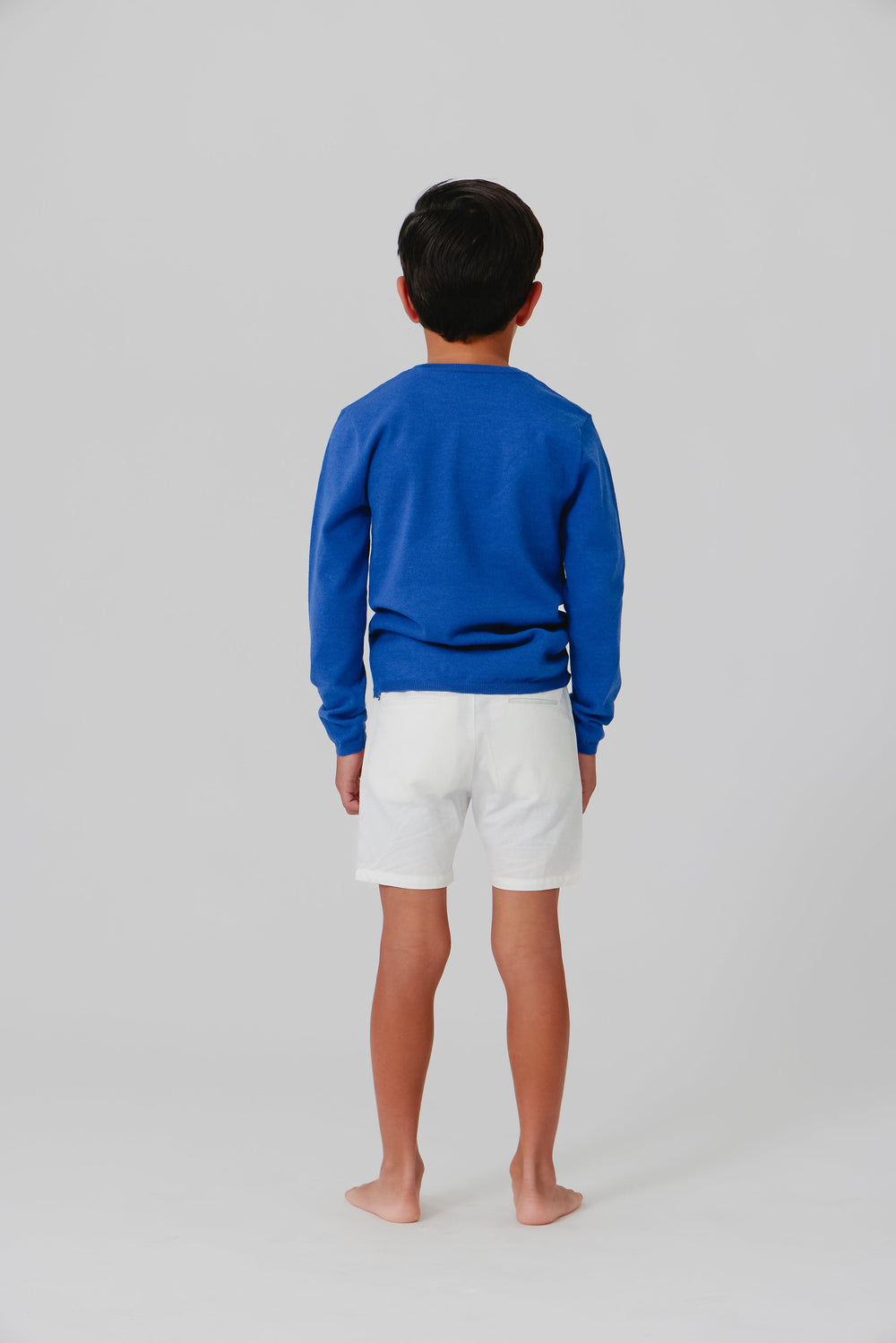 Classic Long Sleeve Knit Top - Blue
