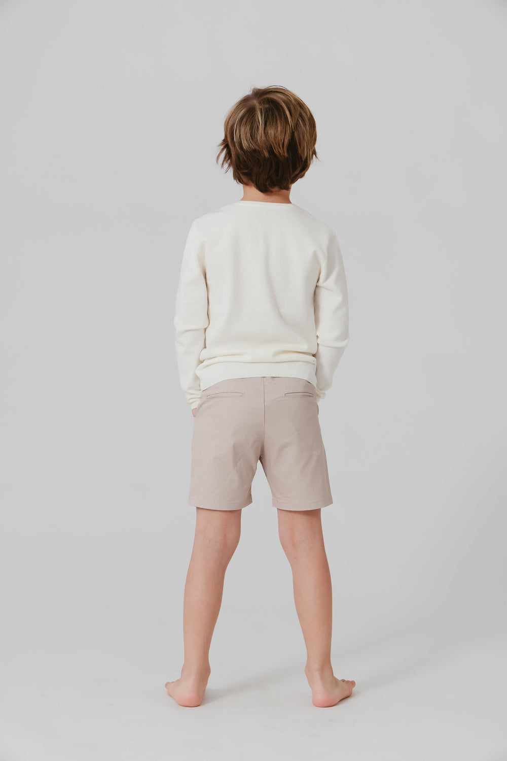 Classic Long Sleeve Knit Top - White