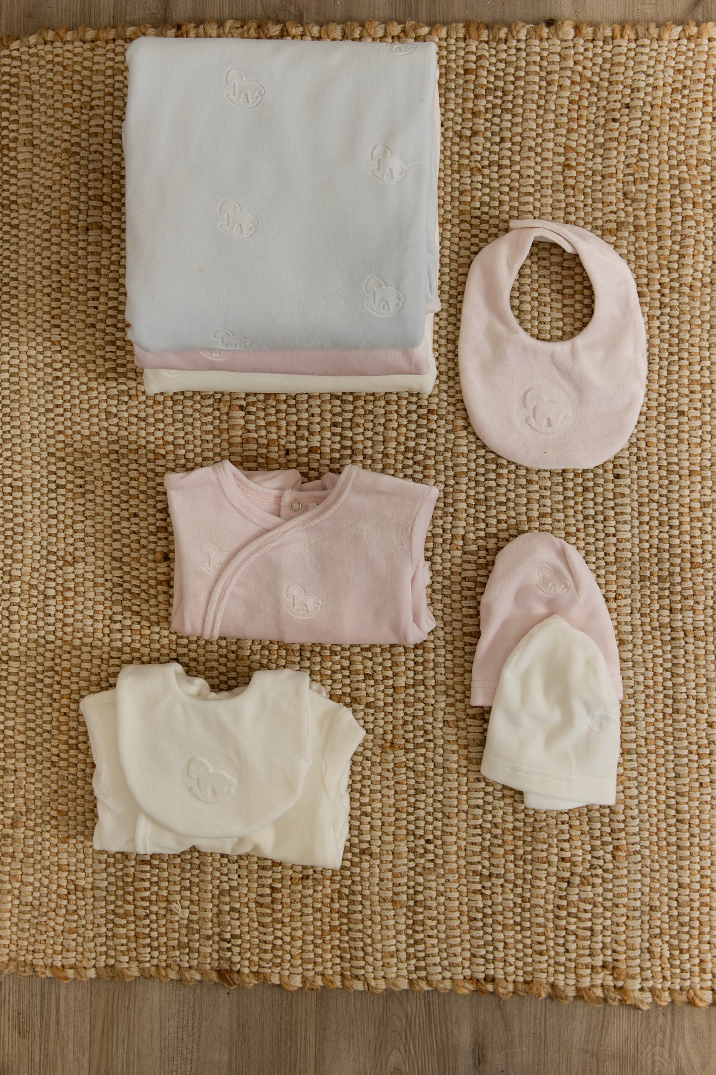 Whinny Wrap Footie, Hat & Blanket Set - Pink