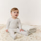 Stripe Stamp Footie - Blue