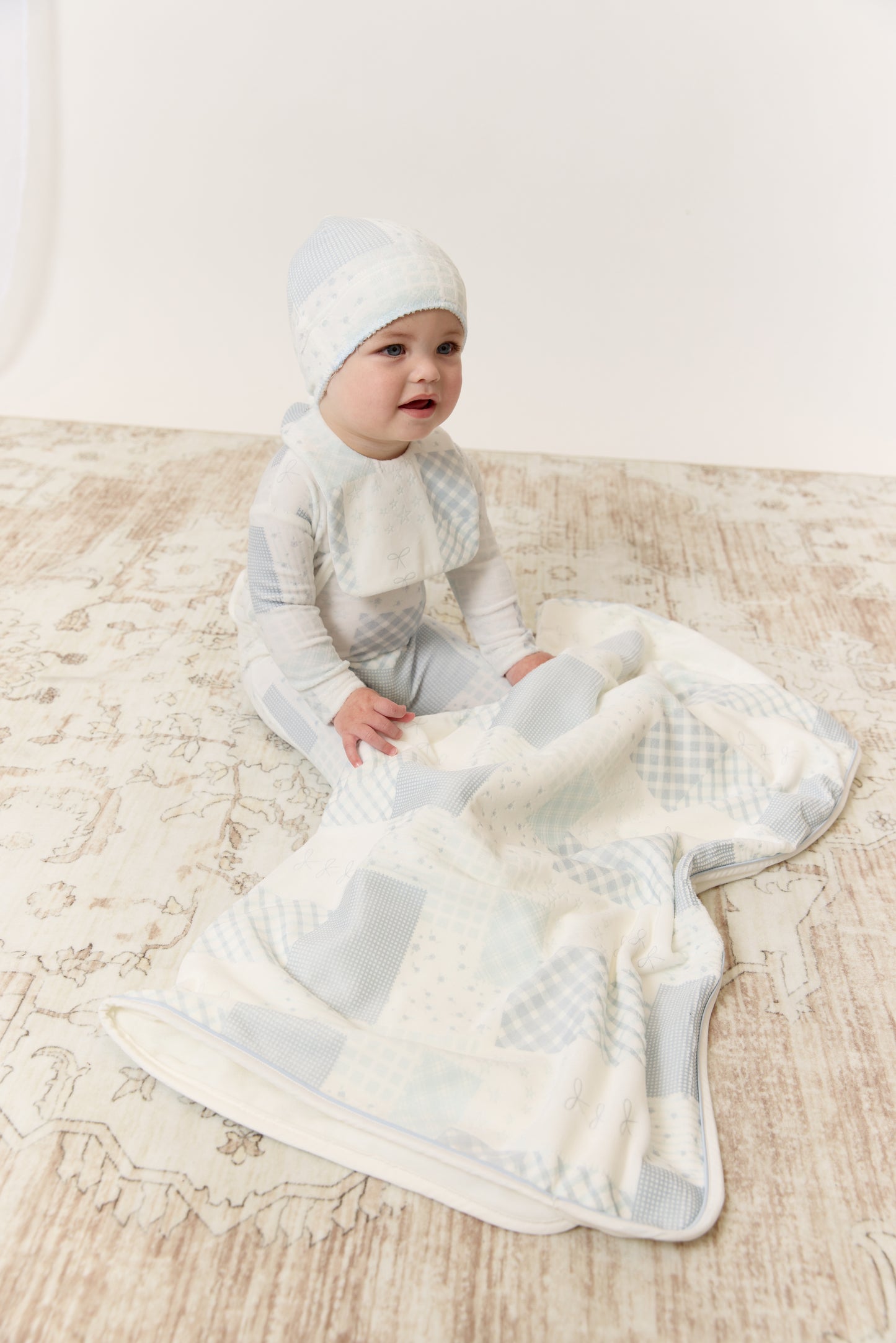 Patchwork Blanket - Blue