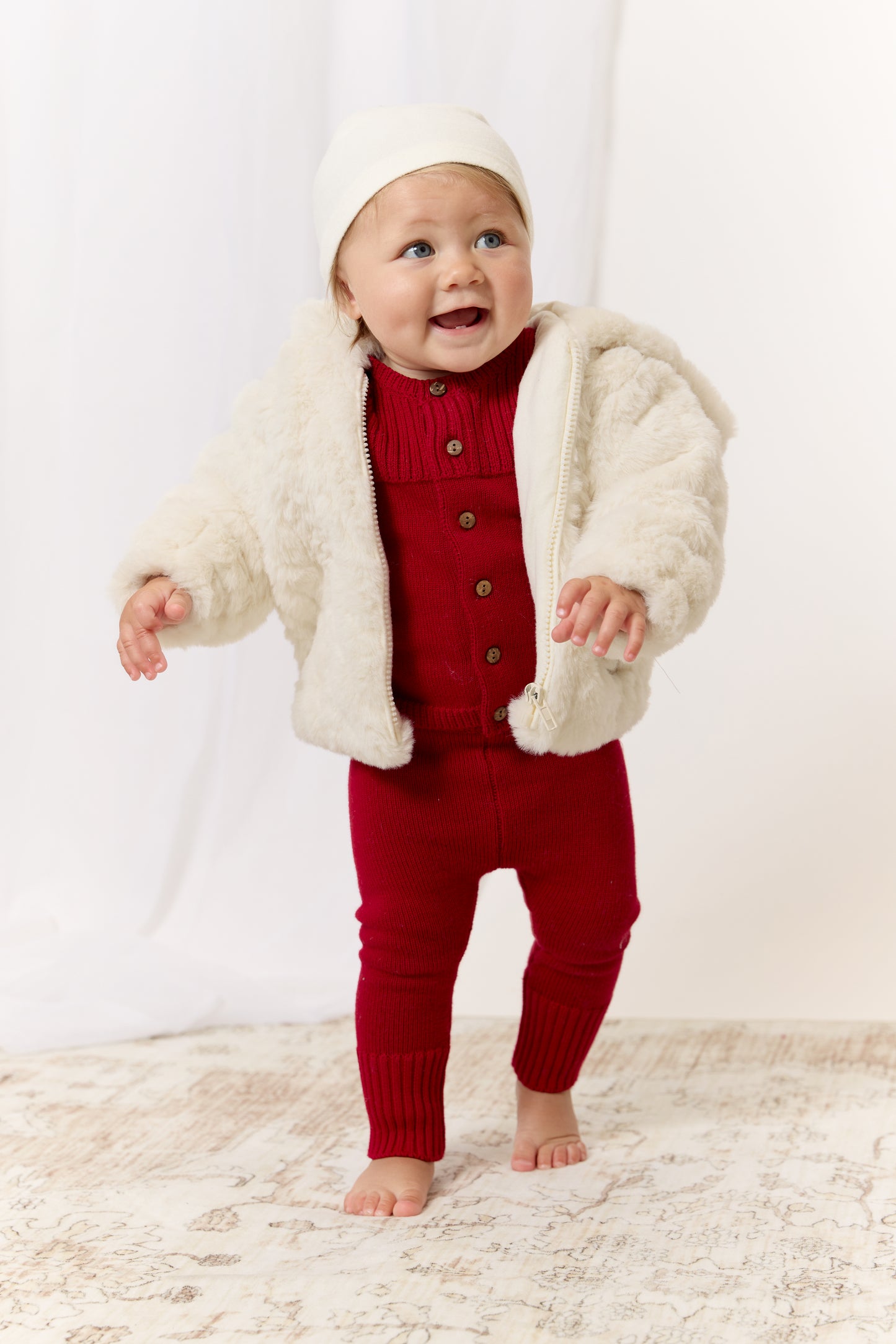 Bunny Knit Set - Red