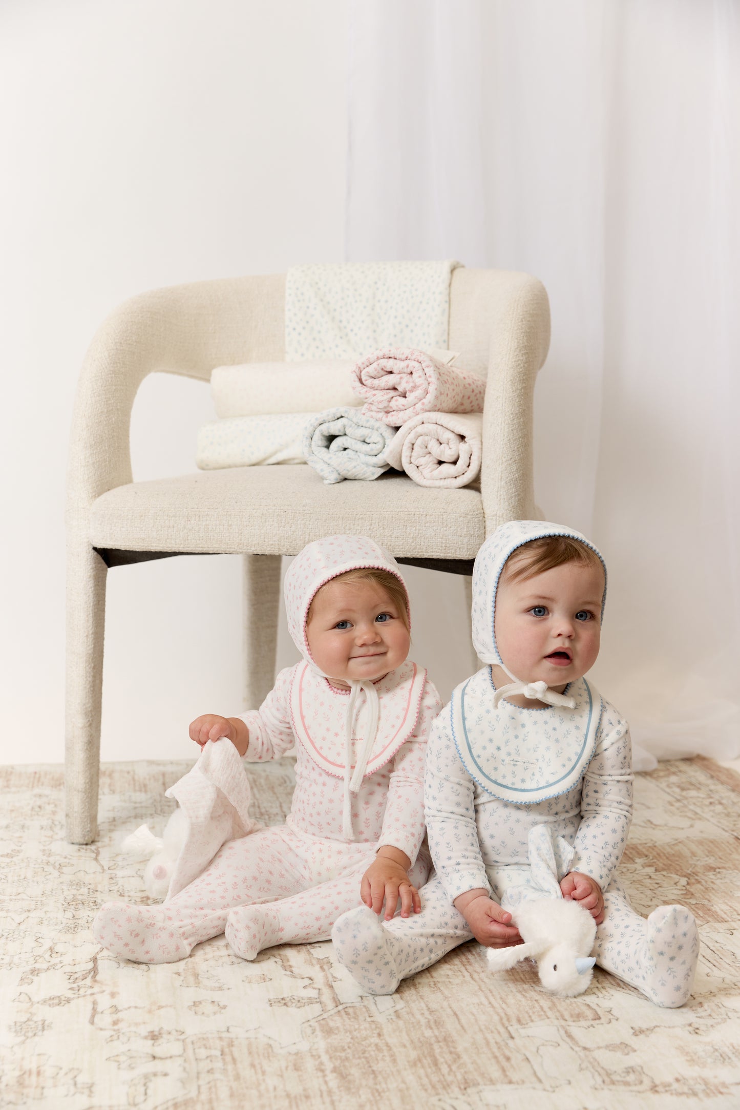 Whispering Blooms Bib - Rose