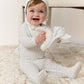 Whispering Blooms Footie, Hat & Blanket Set - Dark Blue