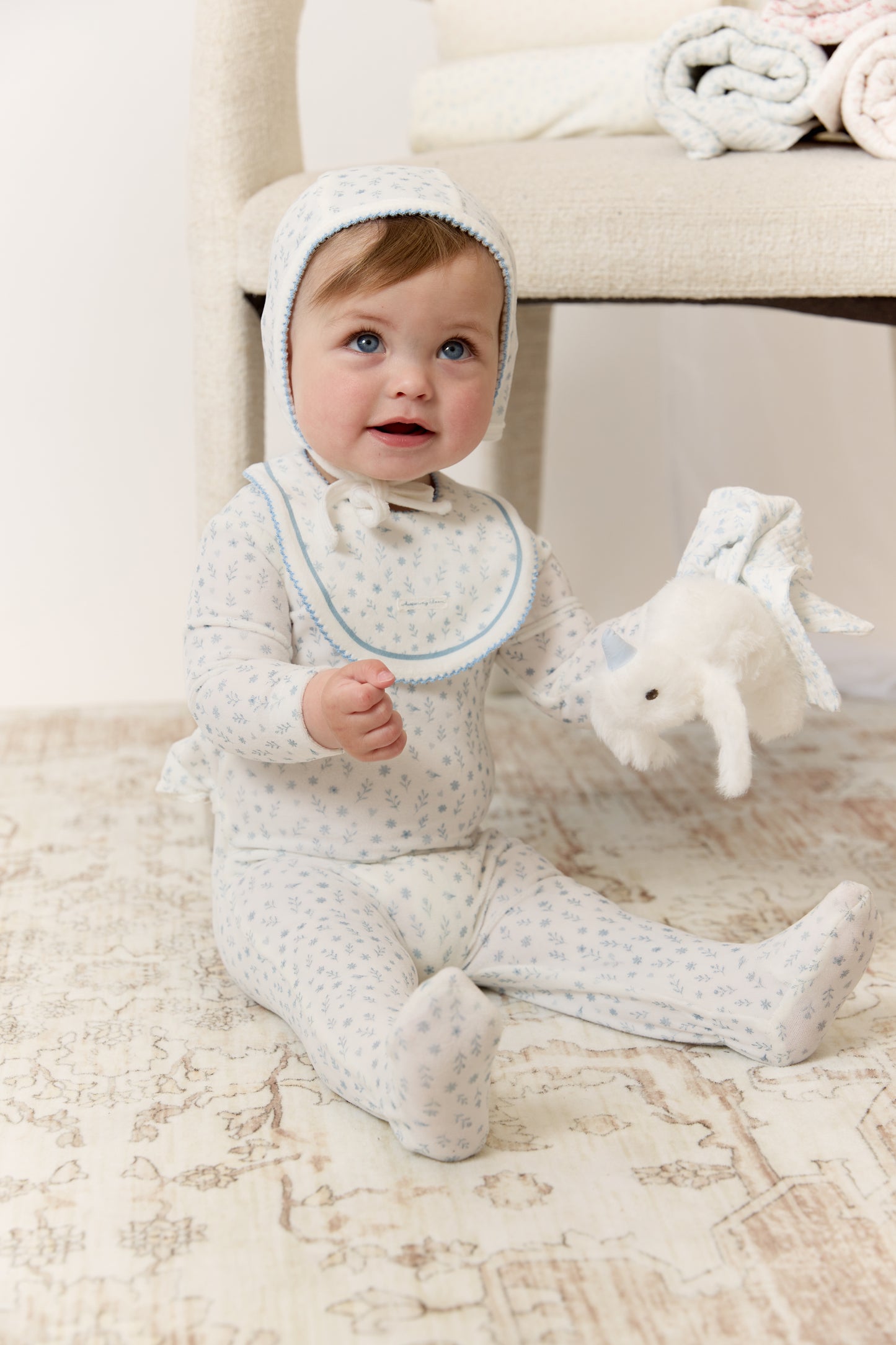 Whispering Blooms Plush Toy - Blue