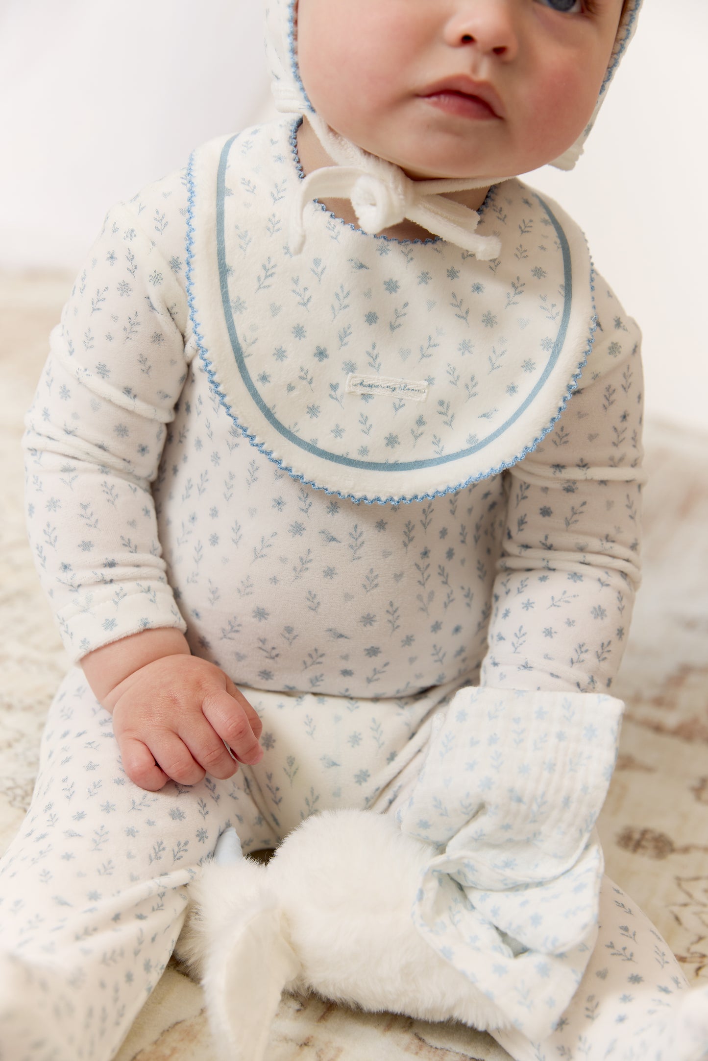 Whispering Blooms Bib - Dark Blue