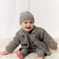 Petite Petal Sherpa Jacket & Hat - Grey