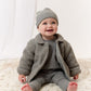Petite Petal Sherpa Jacket & Hat - Grey