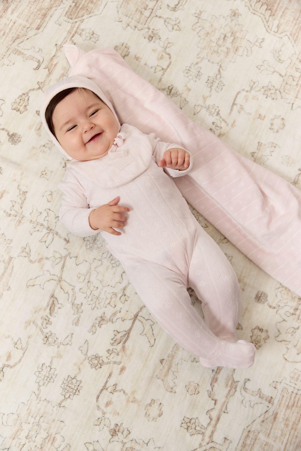 Bebe Pointelle Footie - Pink